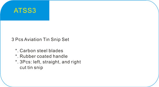   3Pcs Aviation Tin Snip Set